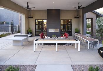 Patio lounge with ping pong & bbq grills